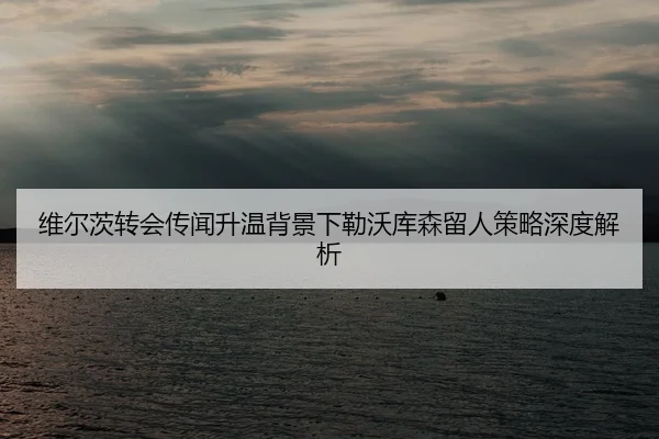 维尔茨转会传闻升温背景下勒沃库森留人策略深度解析